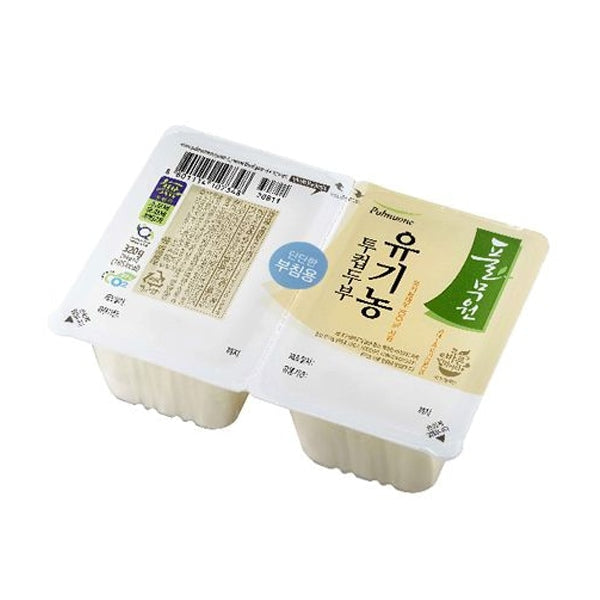 [Pulmuone] Organic Tofu(Firm) 2pack 15.4oz - Chilled Food