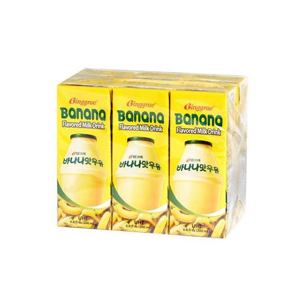[Binggrae] Banana Flavored Milk 200ml*6pk - Dairy