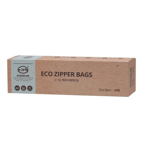 [Ecomass] Eco Zipper bags (L) 20ea - Daily Supplies