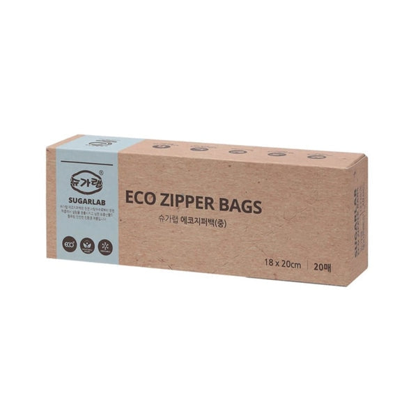 [Ecomass] Eco Zipper bags (M) 20ea - Daily Supplies