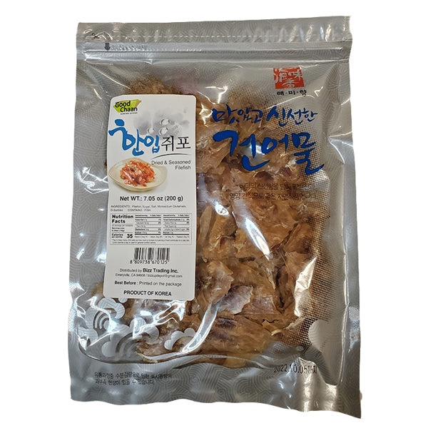 [Good Chaan] Roasted & Seasoned Mini Filefish 200g - seafood