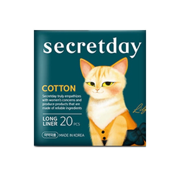 [Secret Day] New Cotton Long Pantyliner 20pc*10 - Personal 