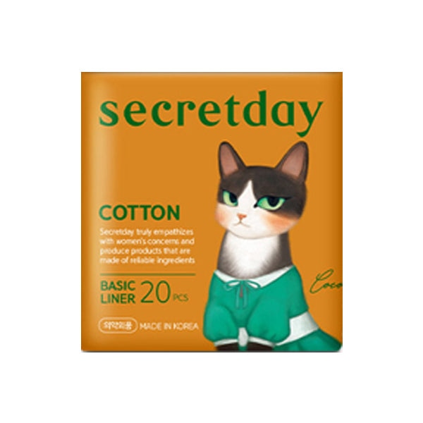 [Secret Day] New Cotton Pantyliner 20pc - Personal care